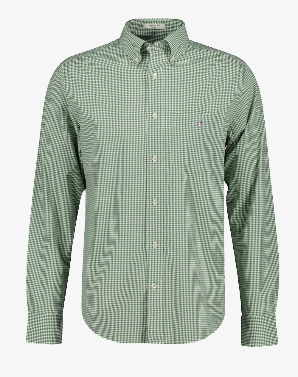 Gant Υποκαμισο Μμ Reg Classic Poplin Gingham Shirt Ανδρας Ρουχα Πουκαμισα Green Βαμβακι 3G3000150 354 - Koolfly