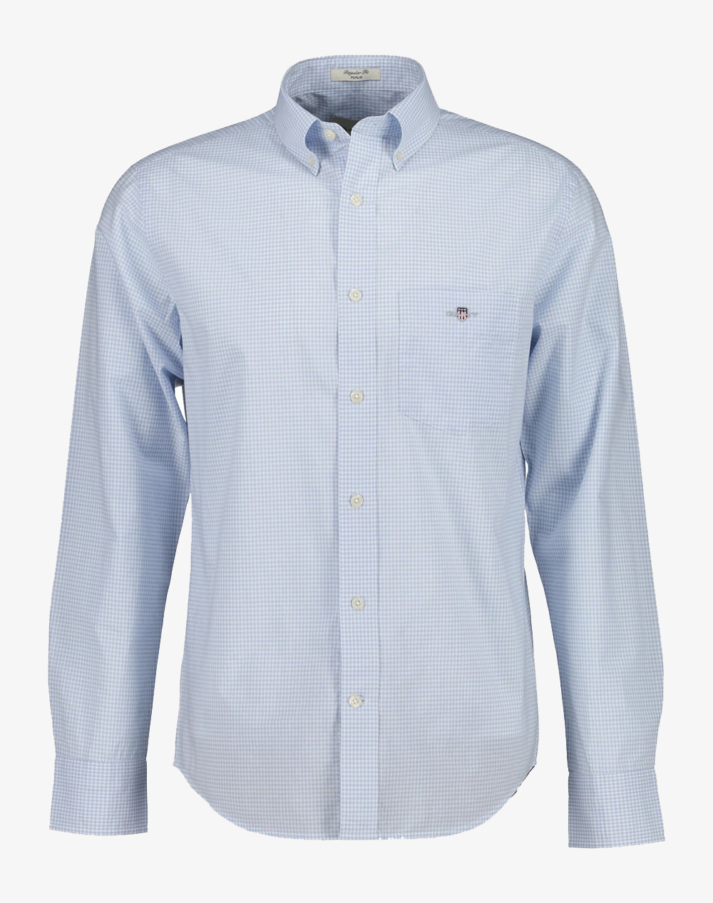 Gant Υποκαμισο Μμ Reg Classic Poplin Gingham Shirt Ανδρας Ρουχα Πουκαμισα Lightblue Βαμβακι 3G3000150 455 - Koolfly