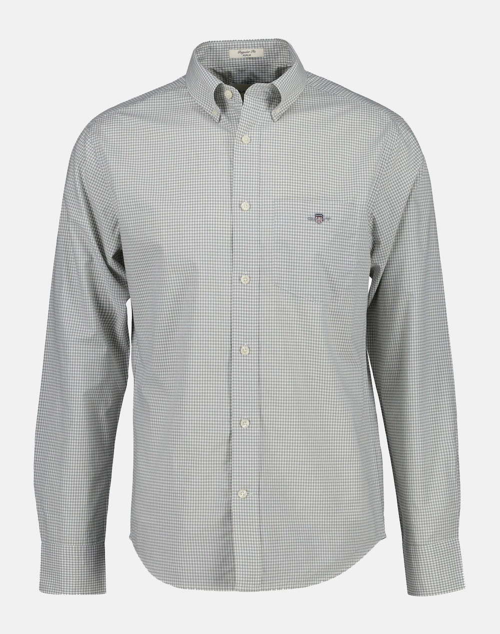 Gant Υποκαμισο Μμ Reg Classic Poplin Gingham Shirt Ανδρας Ρουχα Πουκαμισα Lightgray Βαμβακι 3G3000150 32