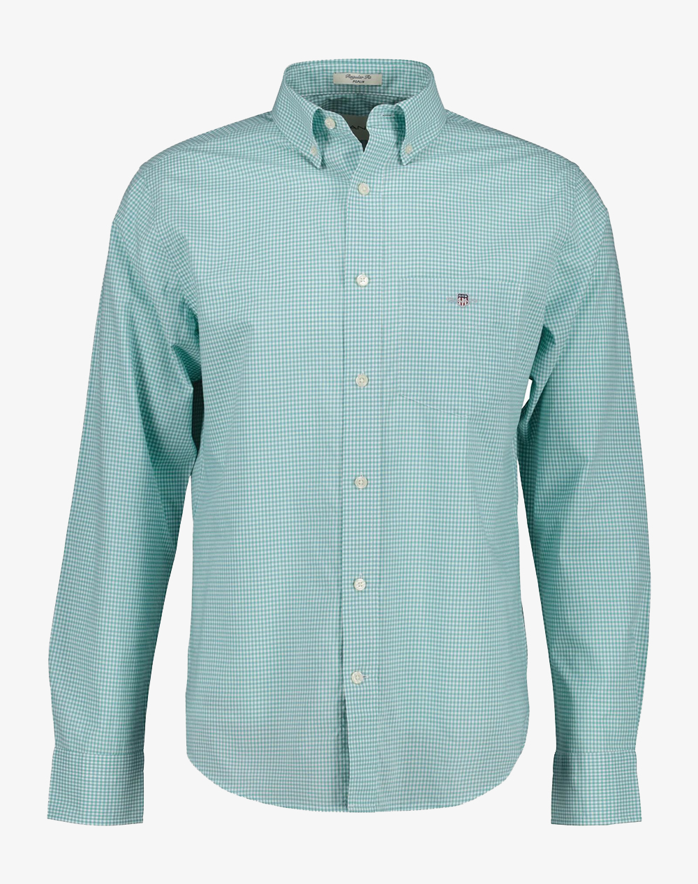 Gant Υποκαμισο Μμ Reg Classic Poplin Gingham Shirt Ανδρας Ρουχα Πουκαμισα Turquoise Βαμβακι 3G3000150 323