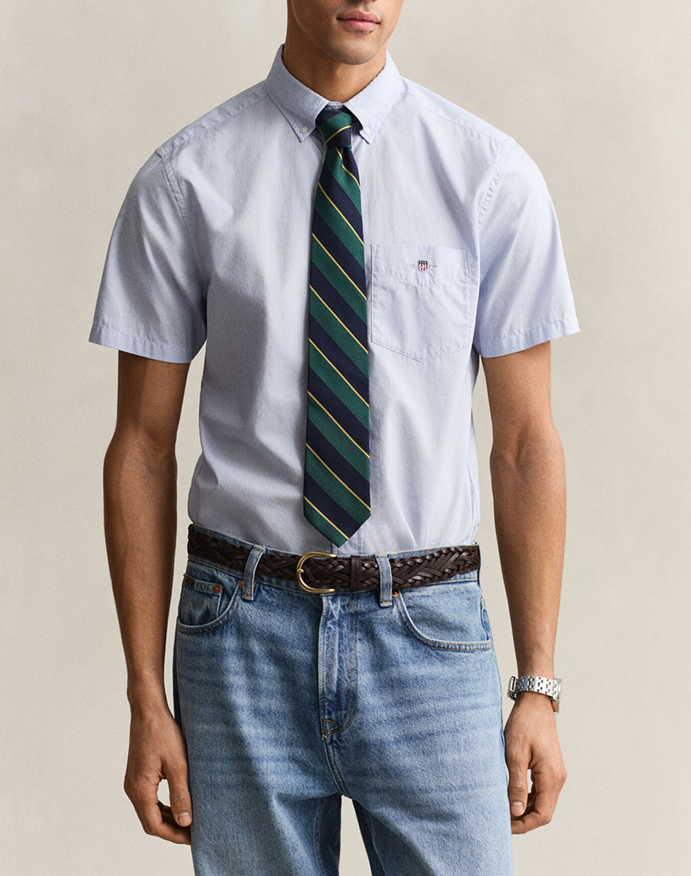 Gant Πουκαμισο Κμ Reg Poplin Ss Shirt Ανδρας Ρουχα Πουκαμισα Lightblue Βαμβακι 3G3000101 455