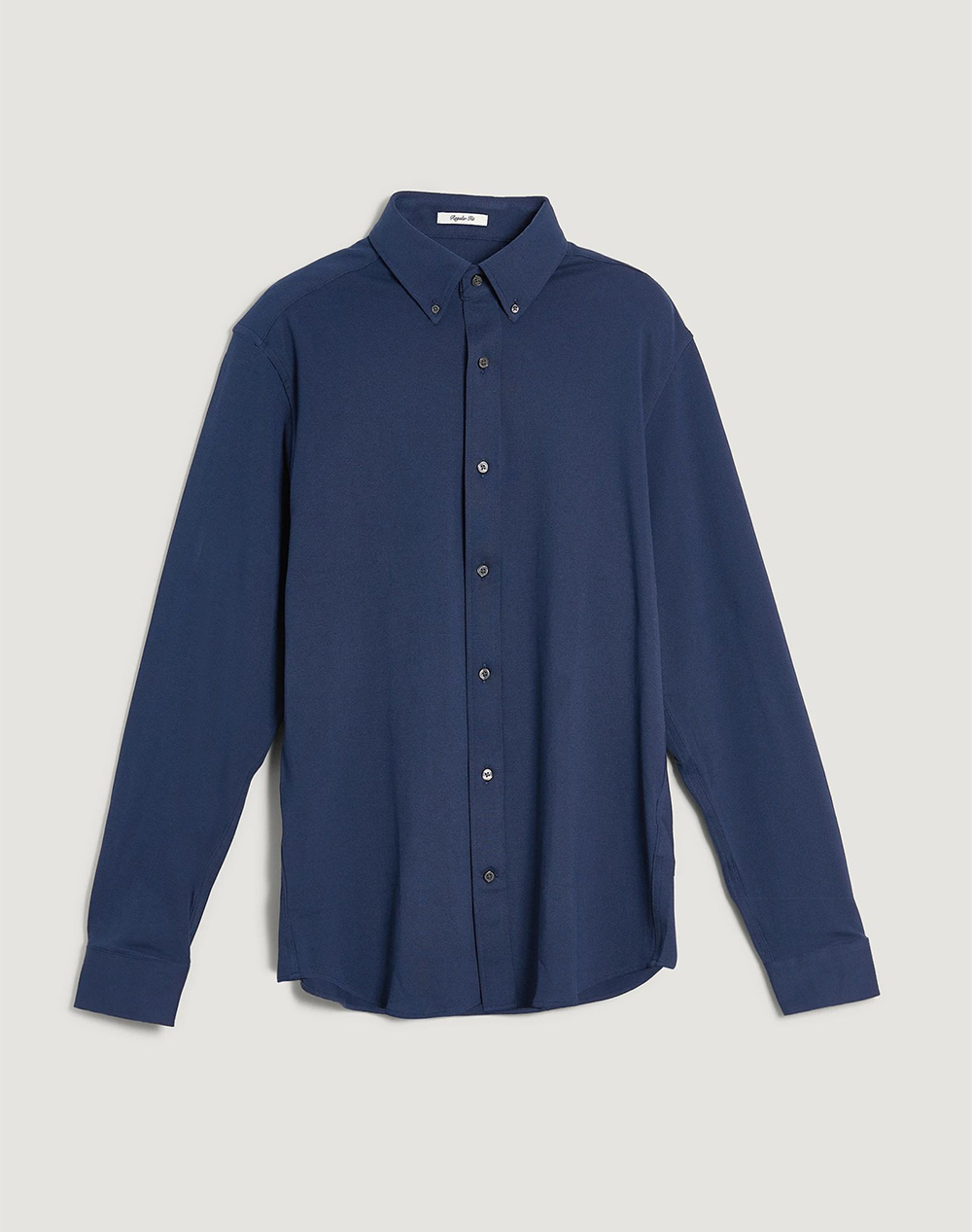 Gant Υποκαμισο Μμ Reg Jersey Pique Stretch Shirt Ανδρας Ρουχα Πουκαμισα Navyblue Βαμβακιμε Ελασταν 3G3250271 410