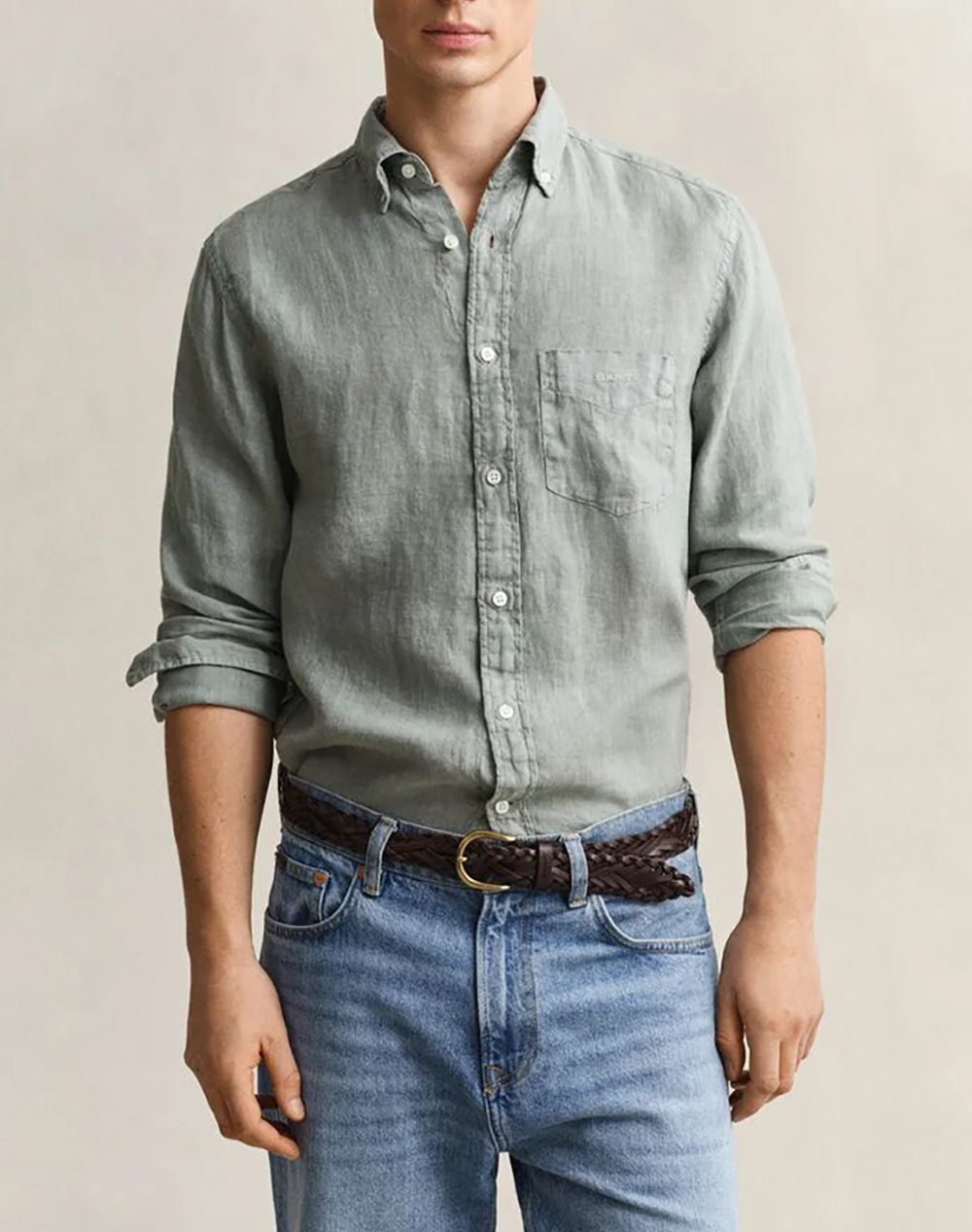 Gant Πουκαμισο Μμ Reg Gmnt Dyed Linen Shirt Ανδρας Ρουχα Πουκαμισα Mixed Λινο 3G3240120 10
