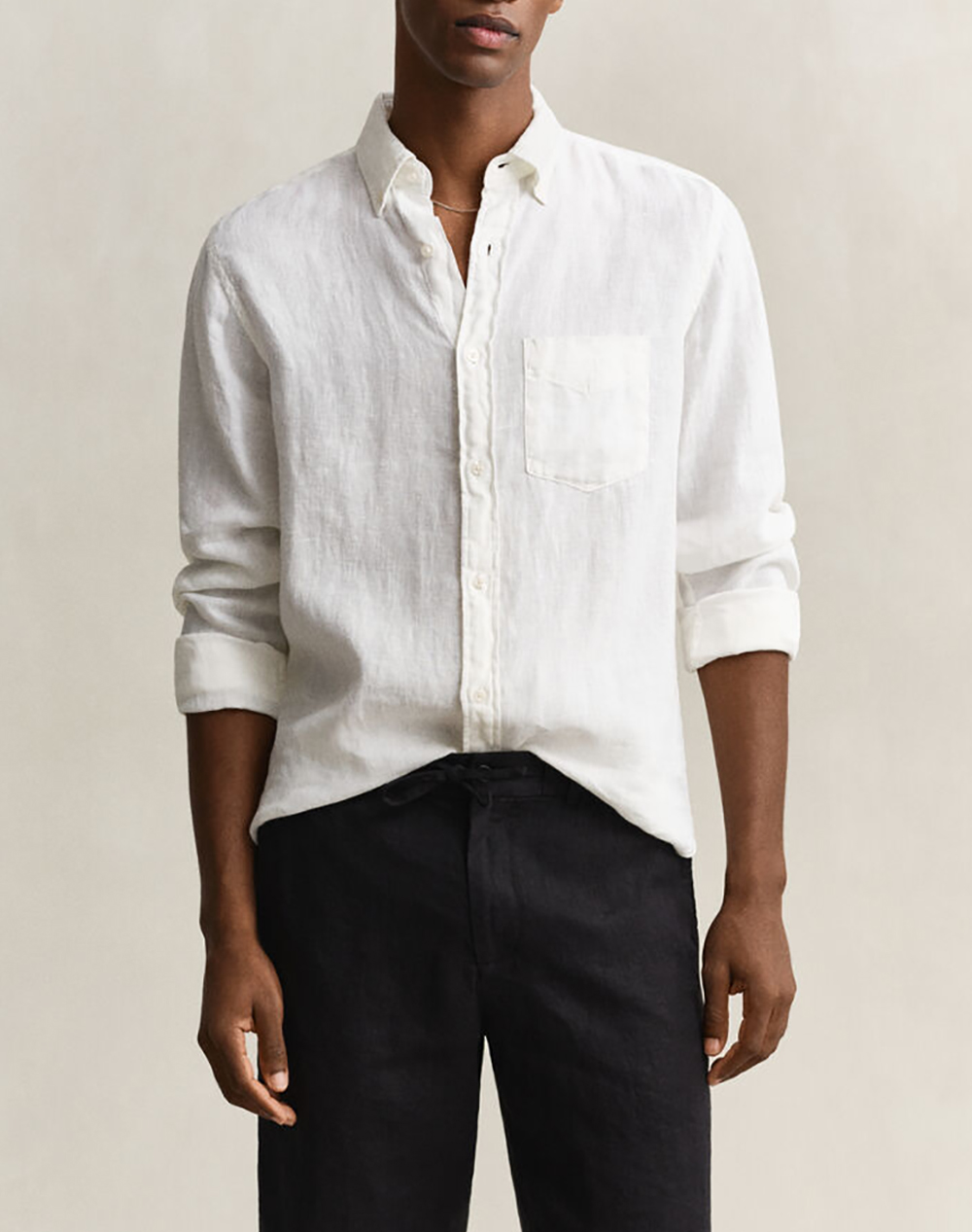 Gant Υποκαμισο Μμ Reg Gmnt Dyed Linen Shirt Ανδρας Ρουχα Πουκαμισα White Λινο 3G3240120 110
