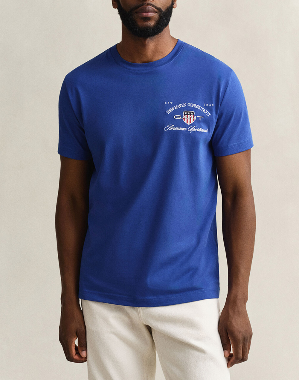 Gant Μπλουζα Κμ Graphic Ss Tshirt Ανδρας Ρουχα Μπλουζες T Shirt Blue Βαμβακι 3G2003394 436 - Koolfly