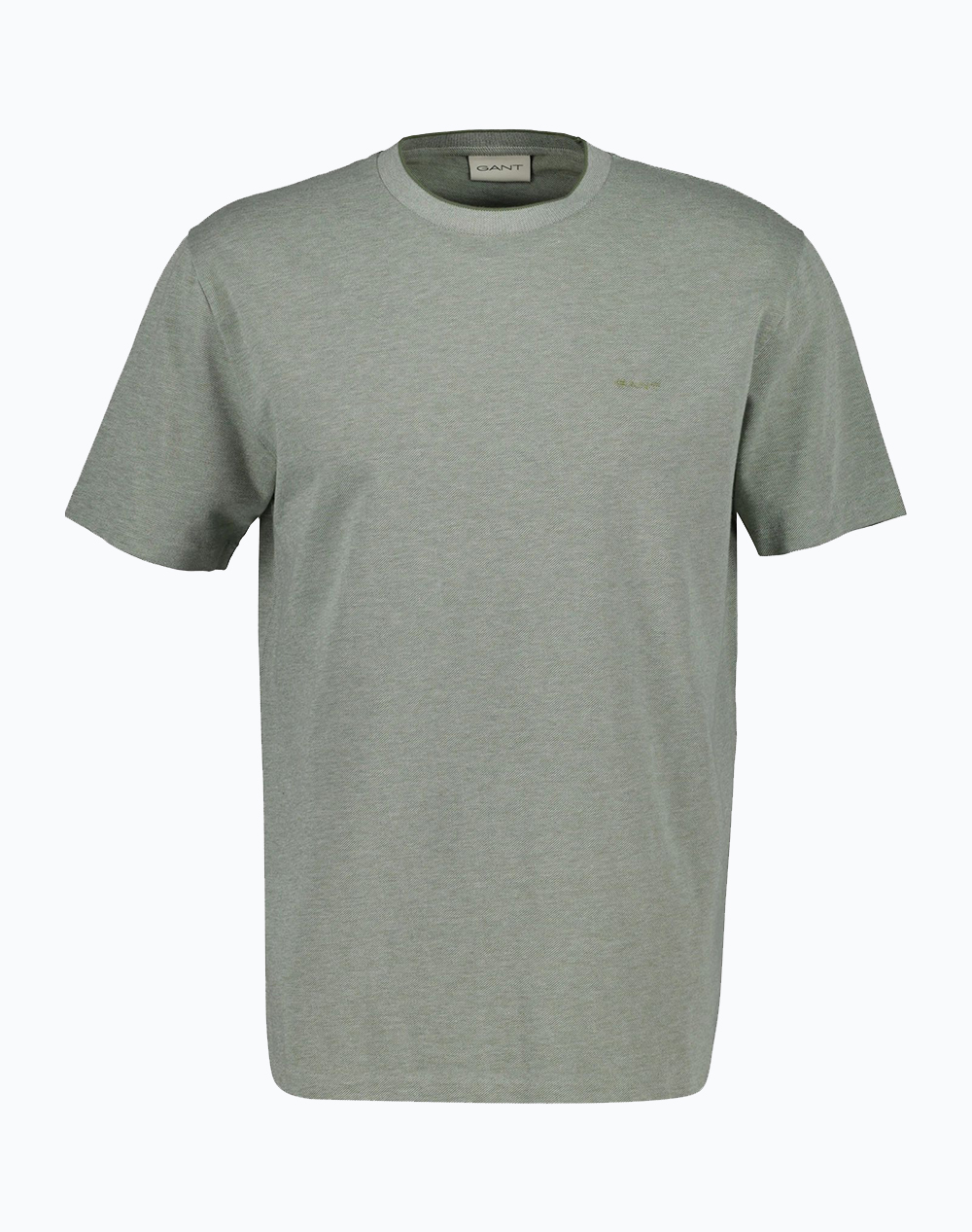 Gant Μπλουζα Κμ 2 Tone Pique Ss Tshirt Ανδρας Ρουχα Μπλουζες T Shirt Khaki Βαμβακι 3G2003414 379 - Koolfly