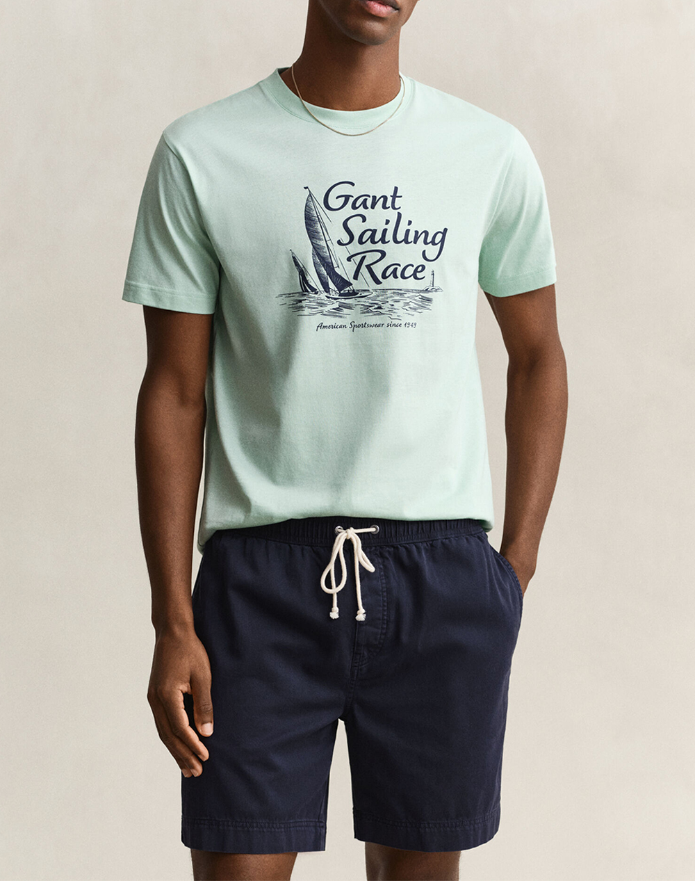 Gant Μπλουζα Κμ Graphic Ss Tshirt Ανδρας Ρουχα Μπλουζες T Shirt Lightgreen Βαμβακι,Με Ελασταν 3G2003425 347 - Koolfly