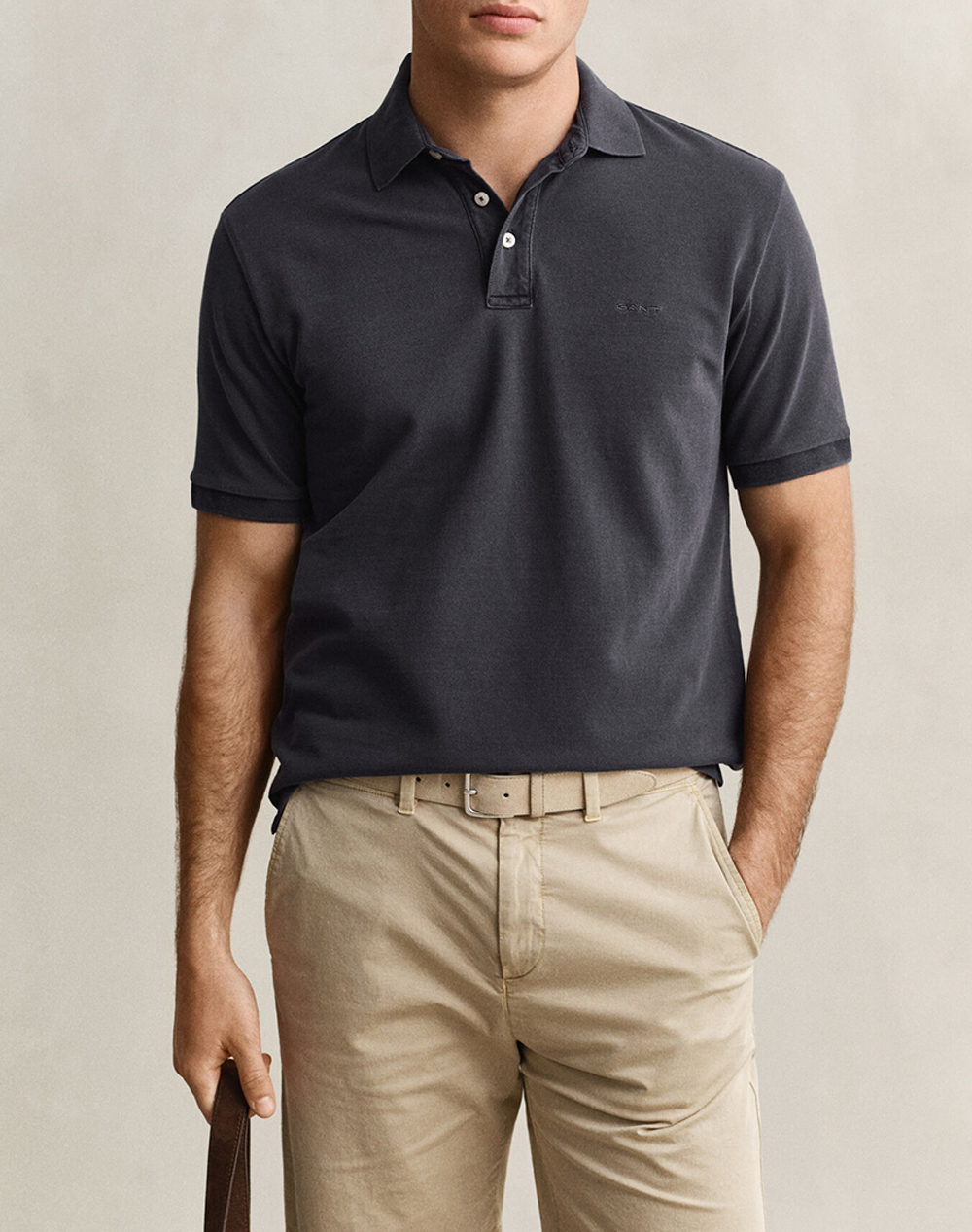 Gant Μπλουζα Κμ Sunfaded Ss Polo Ανδρας Ρουχα Μπλουζες Polo Black Βαμβακι 3G2014057 5