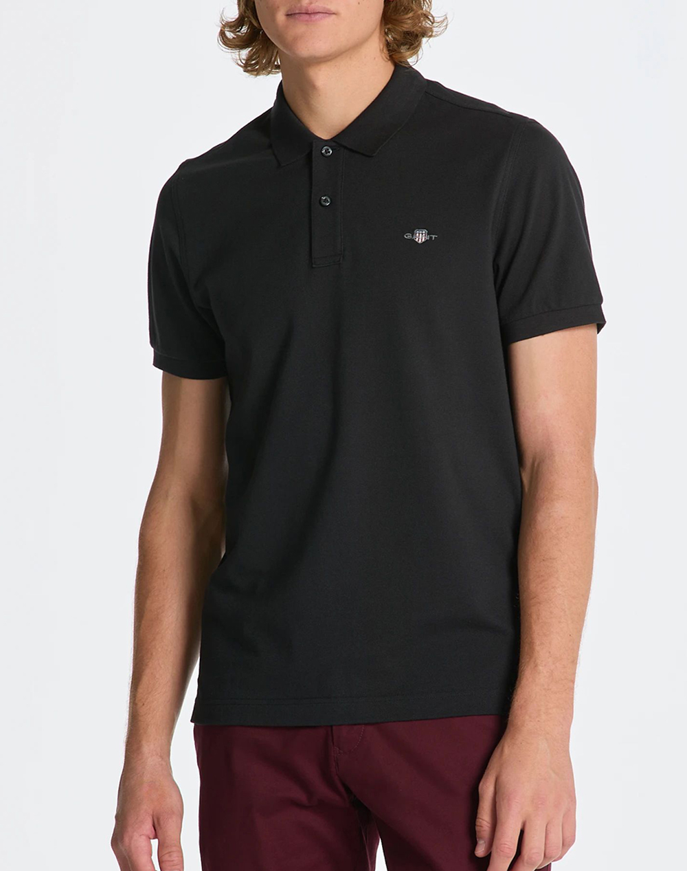 Gant Μπλουζα Κμ Reg Shield Ss Pique Polo Ανδρας Ρουχα Μπλουζες Polo Black Βαμβακι 3G2210 1 5