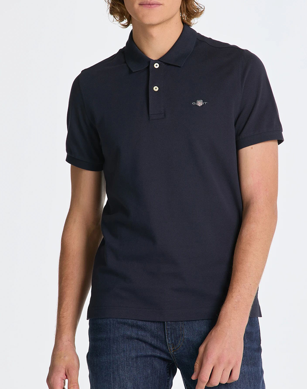 Gant Μπλουζα Κμ Reg Shield Ss Pique Polo Ανδρας Ρουχα Μπλουζες Polo Darkblue Βαμβακι 3G2210 1 433