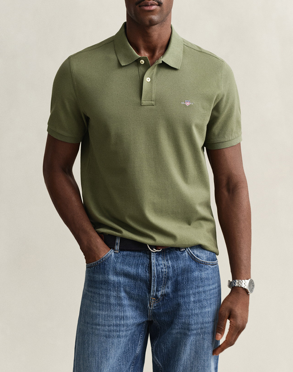 Gant Μπλουζα Κμ Reg Shield Ss Pique Polo Ανδρας Ρουχα Μπλουζες Polo Olive Βαμβακι 3G2210 1 379 - Koolfly
