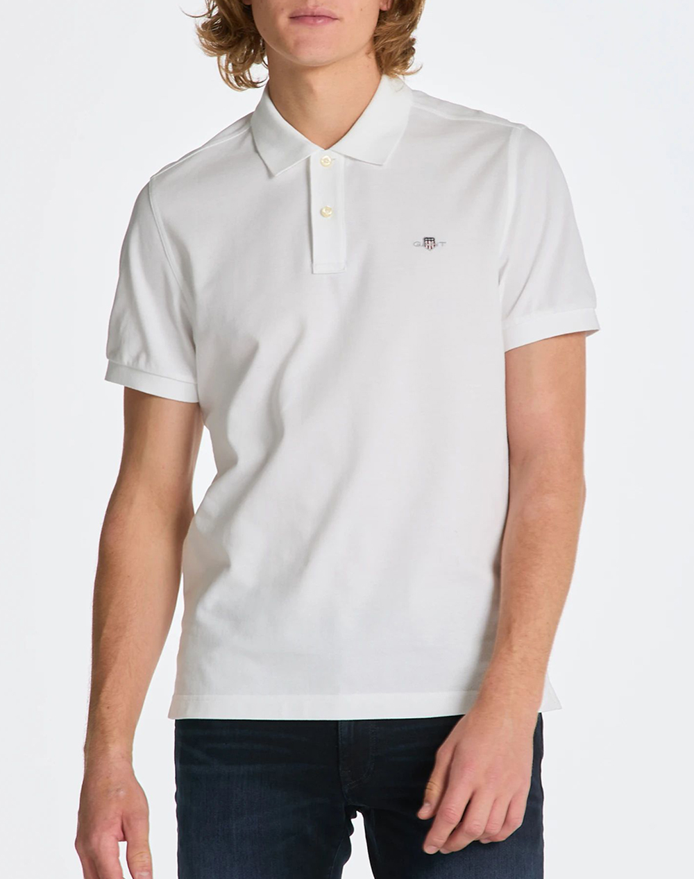 Gant Μπλουζα Κμ Reg Shield Ss Pique Polo Ανδρας Ρουχα Μπλουζες Polo White Βαμβακι 3G2210 1 110