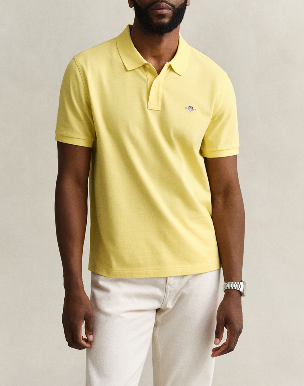 Gant Μπλουζα Κμ Reg Shield Ss Pique Polo Ανδρας Ρουχα Μπλουζες Polo Yellow Βαμβακι 3G2210 1 714 - Koolfly