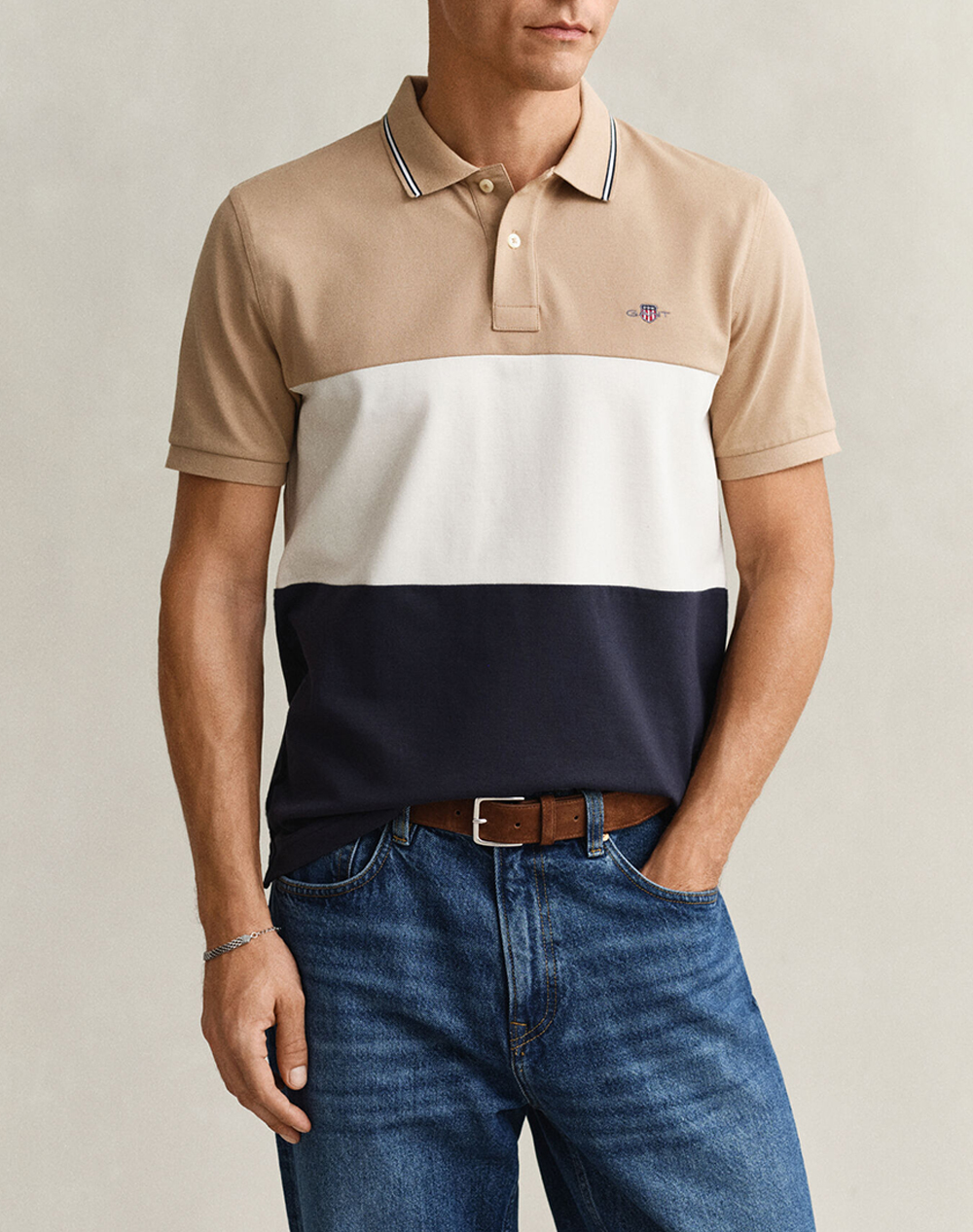 Gant Μπλουζα Κμ Cut And Sewn Ss Polo Ανδρας Ρουχα Μπλουζες Polo Multi Βαμβακιμε Ελασταν 3G2014091 433
