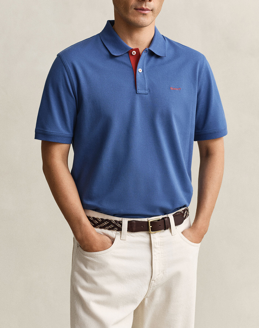 Gant Μπλουζα Κμ Reg Contrast Pique Ss Polo Ανδρας Ρουχα Μπλουζες Polo Blue Βαμβακι,Με Ελασταν 3G2062026 442 - Koolfly