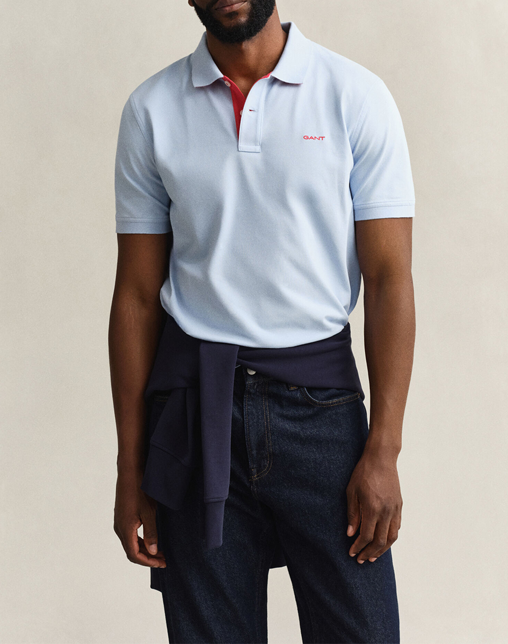 Gant Μπλουζα Κμ Reg Contrast Pique Ss Polo Ανδρας Ρουχα Μπλουζες Polo Lightblue Βαμβακι,Με Ελασταν 3G2062026 457 - Koolfly