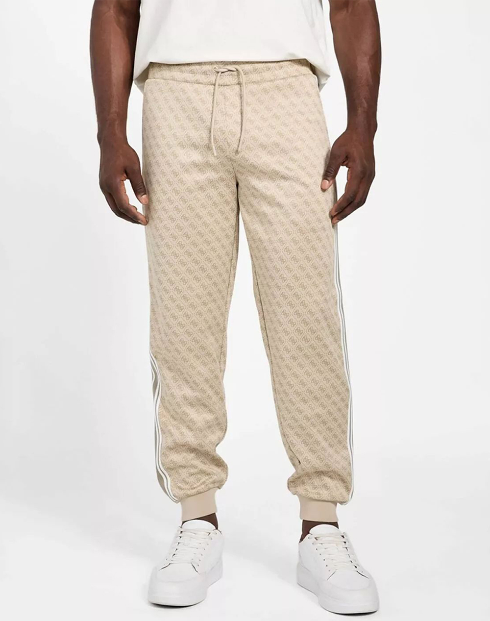 Guess Parimo 4G Cuffed Pant Παντελονι Ανδρικο Ανδρας Ρουχα Παντελονια Παντελονια Φορμας Biege Συνθετικο Z5Bb19K2042 Fj9O