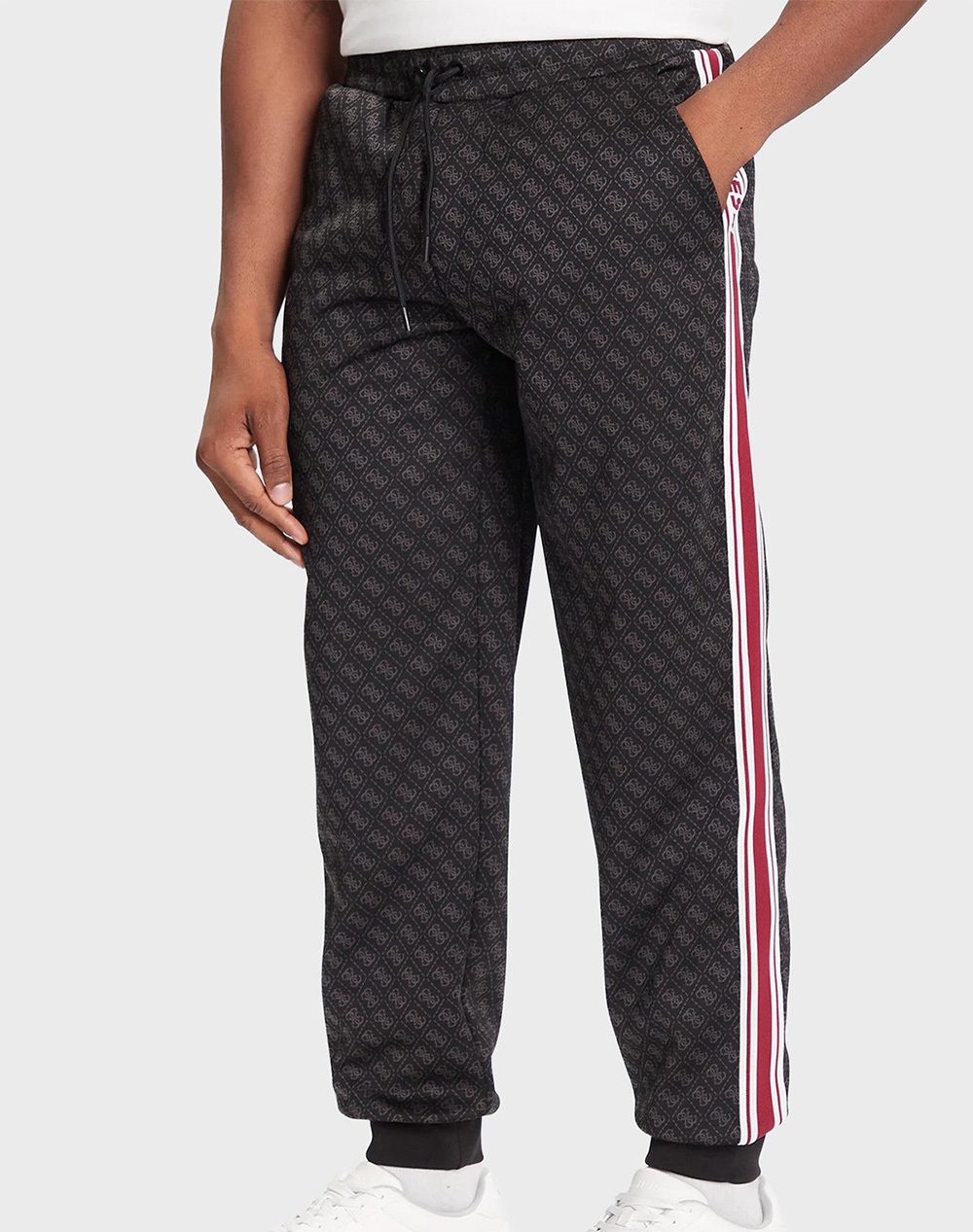 Guess Parimo 4G Cuffed Pant Παντελονι Ανδρικο Ανδρας Ρουχα Παντελονια Παντελονια Φορμας Black Συνθετικο Z5bb19k2042 Fj9n - Koolfly