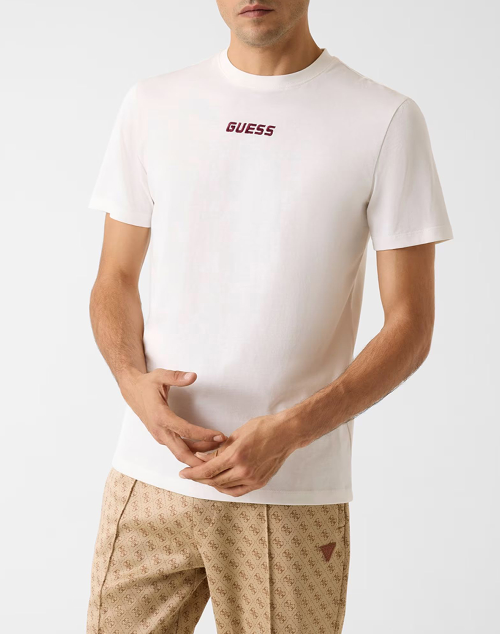 Guess Cochise Cn Ss T Shirt Μπλουζα Ανδρικο Ανδρας Ρουχα Μπλουζες T Shirt White Βαμβακι Z6ri00i3z14 G018 - Koolfly