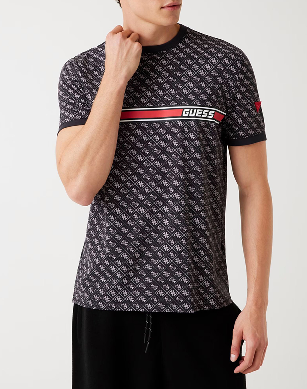 Guess Jamey T Shirt Μπλουζα Ανδρικο Ανδρας Ρουχα Μπλουζες T Shirt Jetblack Βαμβακι,Με Ελασταν Z2bi09j1314 P9qc - Koolfly