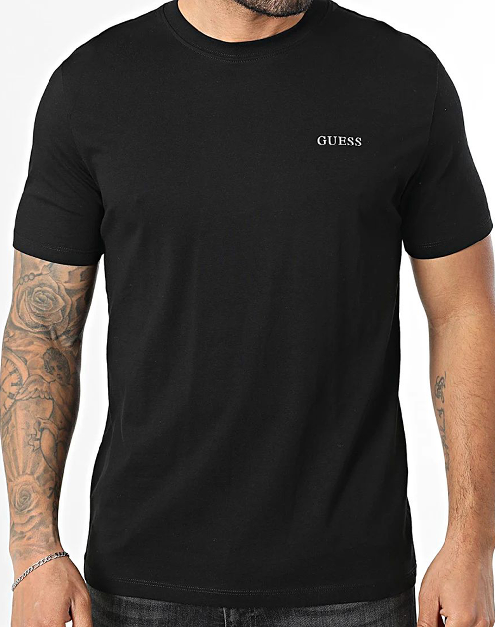 Guess Marzio Cn Ss T Shirt Μπλουζα Ανδρικο Ανδρας Ρουχα Μπλουζες T Shirt Black Βαμβακι Z6Ri17I3Z14 Jblk