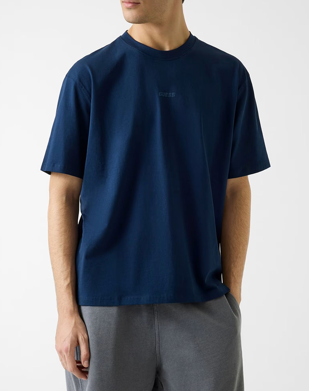 Guess Giano Cn Ss T Shirt Μπλουζα Ανδρικο Ανδρας Ρουχα Μπλουζες T Shirt Blue Βαμβακι Z6Ri16I3Z14 G7R1