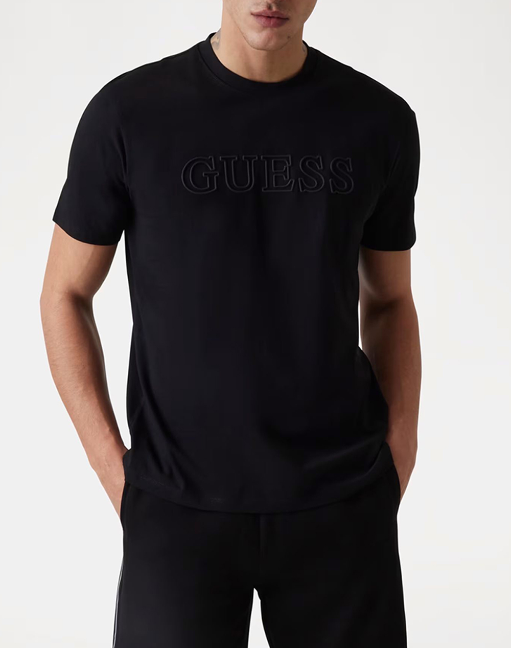 Guess Ss Alphy T Shirt Μπλουζα Ανδρικο Ανδρας Ρουχα Μπλουζες T Shirt Black Βαμβακιμε Ελασταν Z2Yi11J1314 Jblk