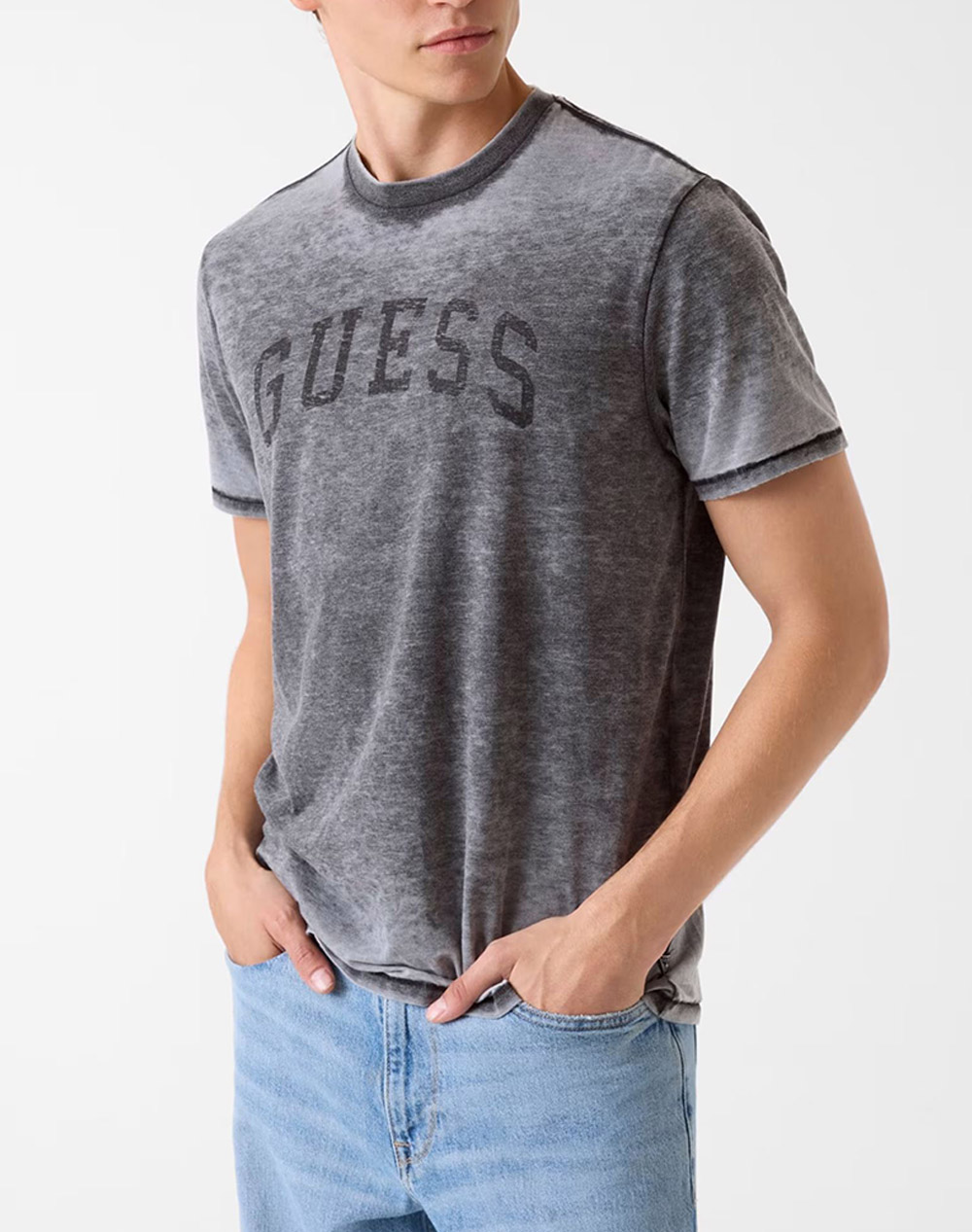 Guess Ss Bsc Marine Logo Tee Μπλουζα Ανδρικο Ανδρας Ρουχα Μπλουζες T Shirt Jetblack Βαμβακι,Συνθετικο M6ri11kc4j0 Jblk - Koolfly