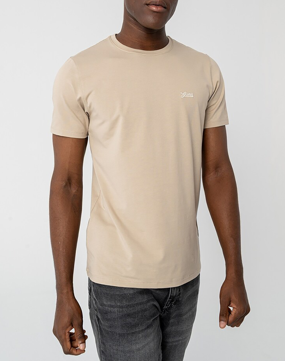 Guess Ss Cn Basic Pima Tee Μπλουζα Ανδρικο Ανδρας Ρουχα Μπλουζες T Shirt Biege Βαμβακιμε Ελασταν M4Gi70Kc9X0 G1Ca