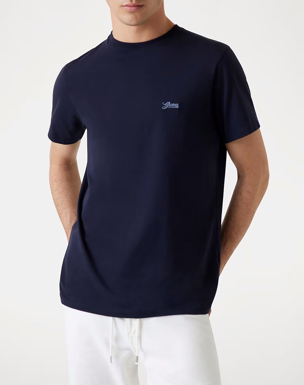 Guess Ss Cn Basic Pima Tee Μπλουζα Ανδρικο Ανδρας Ρουχα Μπλουζες T Shirt Darkblue Βαμβακιμε Ελασταν M4Gi70Kc9X0 G7V2