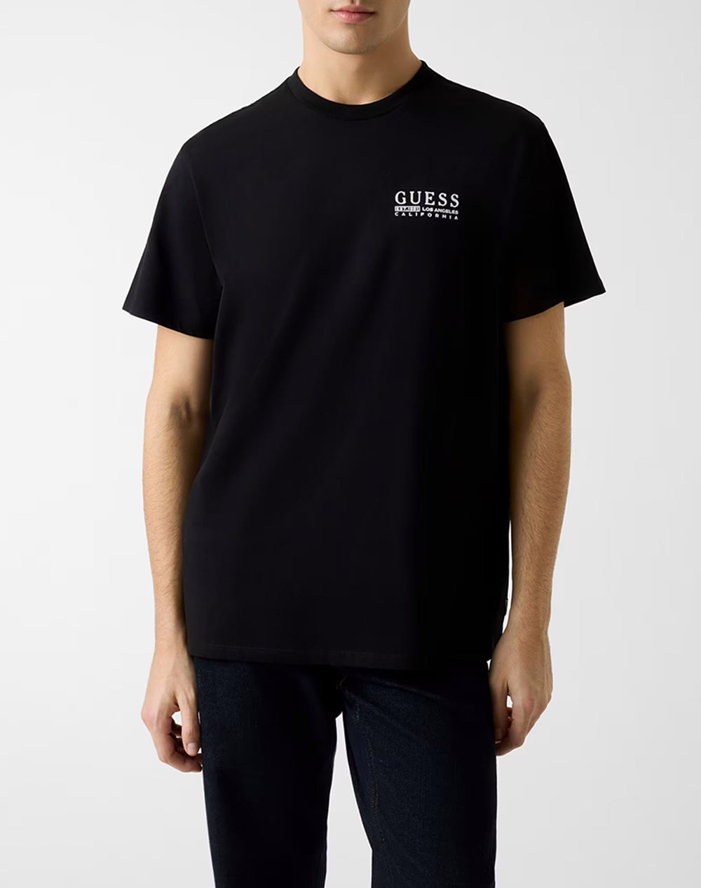 Guess Ss Bsc Guess Cali Logo Tee Μπλουζα Ανδρικο Ανδρας Ρουχα Μπλουζες T Shirt Black Βαμβακι M6Ri05Kbw41 Jblk