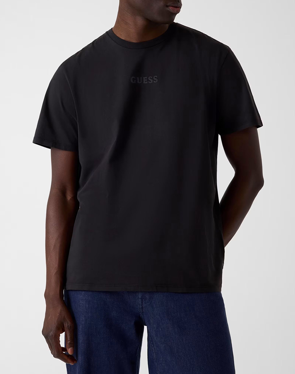 Guess Ss Bsc Quattro G Mist Tee Μπλουζα Ανδρικο Ανδρας Ρουχα Μπλουζες T Shirt Black Βαμβακι M6Gi27K3249 Jtmu