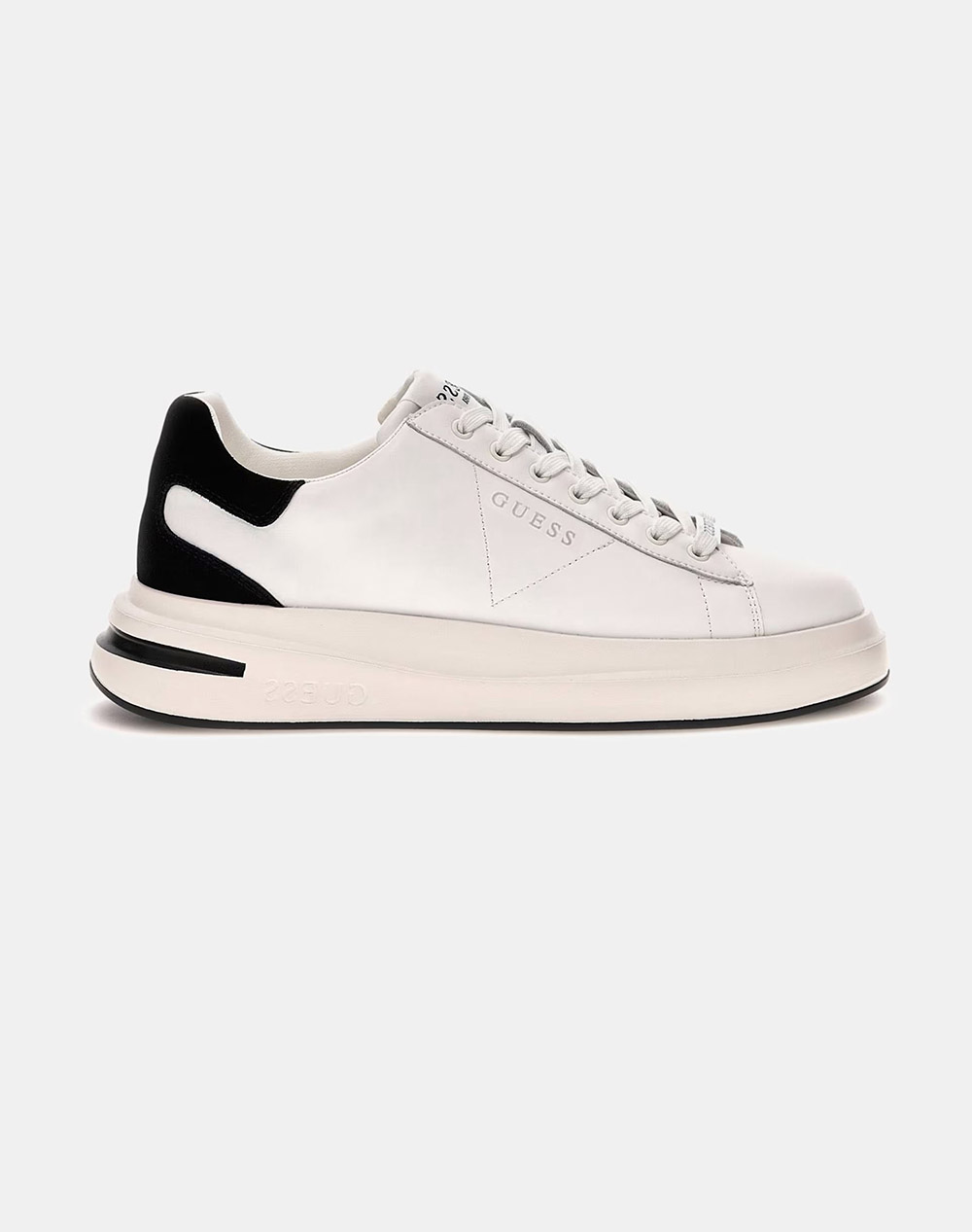 Guess Elba Παπουτσι Ανδρικο Ανδρας Παπουτσια Sneakers White Απομιμηση Δερματος,Δερμα Fmflbalea12 Whibk - Koolfly