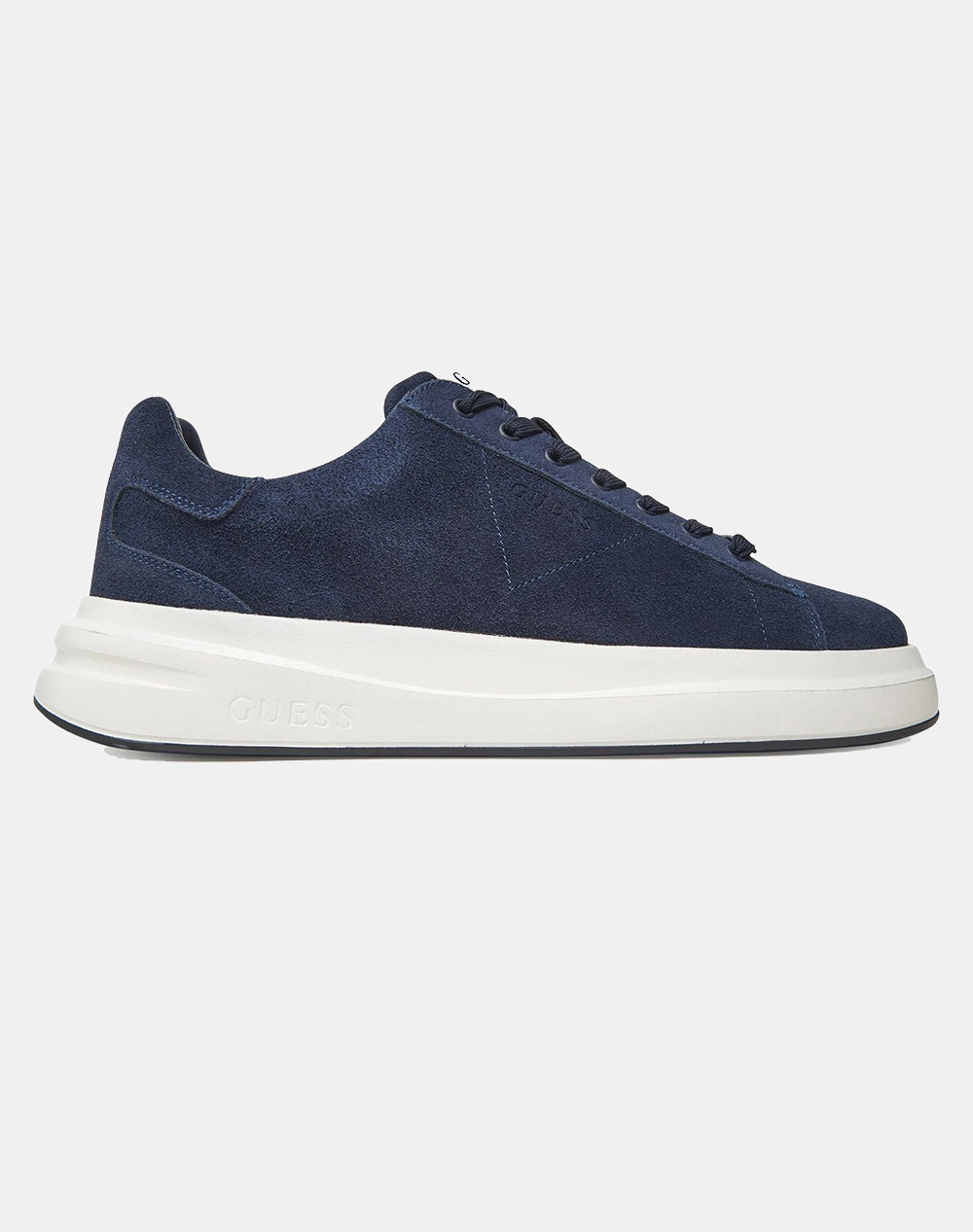 Guess Elba Παπουτσι Ανδρικο Ανδρας Παπουτσια Sneakers Darkblue Δερμα Fmtlbasue12 Blue