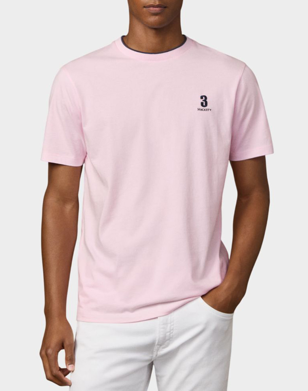 Hackett Numbers Heritage Nbr Tee Μπλουζα Ανδρικο Ανδρας Ρουχα Μπλουζες T Shirt Lightpink Βαμβακι Hm5000093 315