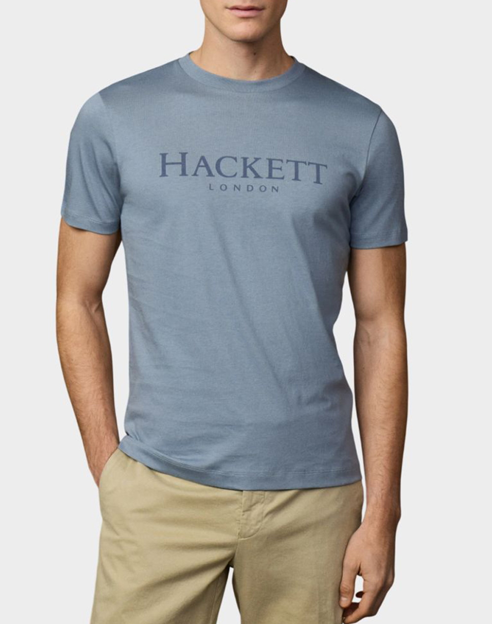 Hackett Essentials Heritage Ess Tee Μπλουζα Ανδρικο Ανδρας Ρουχα Μπλουζες T Shirt Steelblue Βαμβακι Hm5000091 583