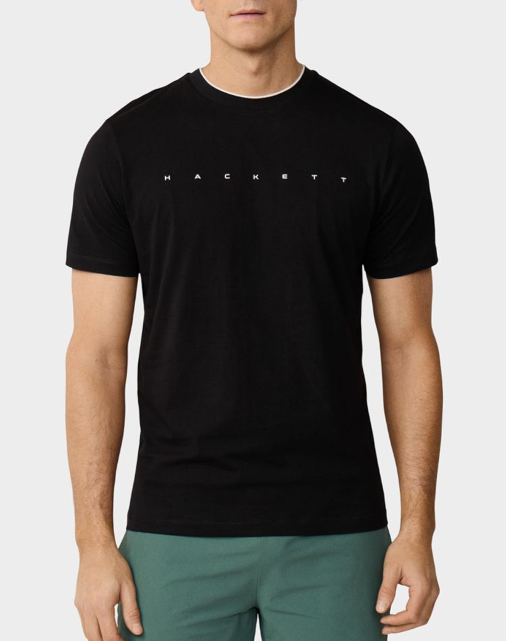 Hackett Drop 1 Hs Essential Tee Μπλουζα Ανδρικο Ανδρας Ρουχα Μπλουζες T Shirt Black Βαμβακι Hm5000103 999