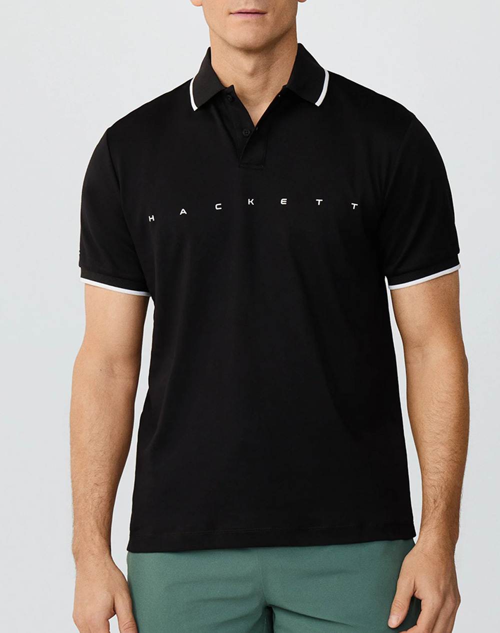Hackett Drop 1 Hs Essential Polo Μπλουζα Ανδρικο Ανδρας Ρουχα Μπλουζες Polo Black Βαμβακι Hm5600120 999 - Koolfly