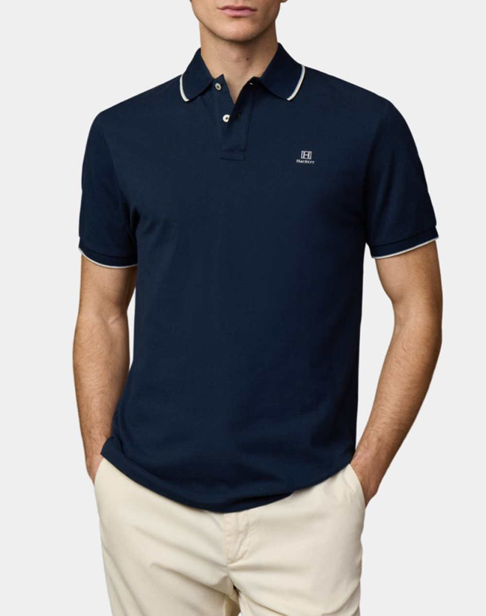 Hackett Heritage H Heritage H Tipped Polo Μπλουζα Ανδρικο Ανδρας Ρουχα Μπλουζες Polo Navyblue Βαμβακι Hm5600136 584