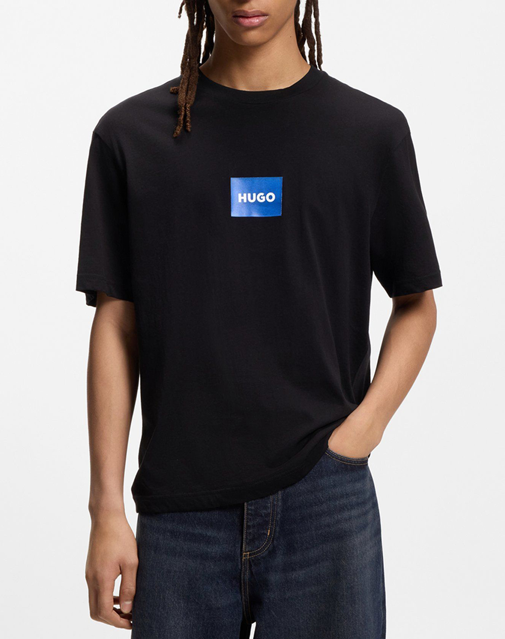 Hugo Nayonix 10258299 01 Ανδρας Ρουχα Μπλουζες T Shirt Black Βαμβακι 50554382 001 - Koolfly