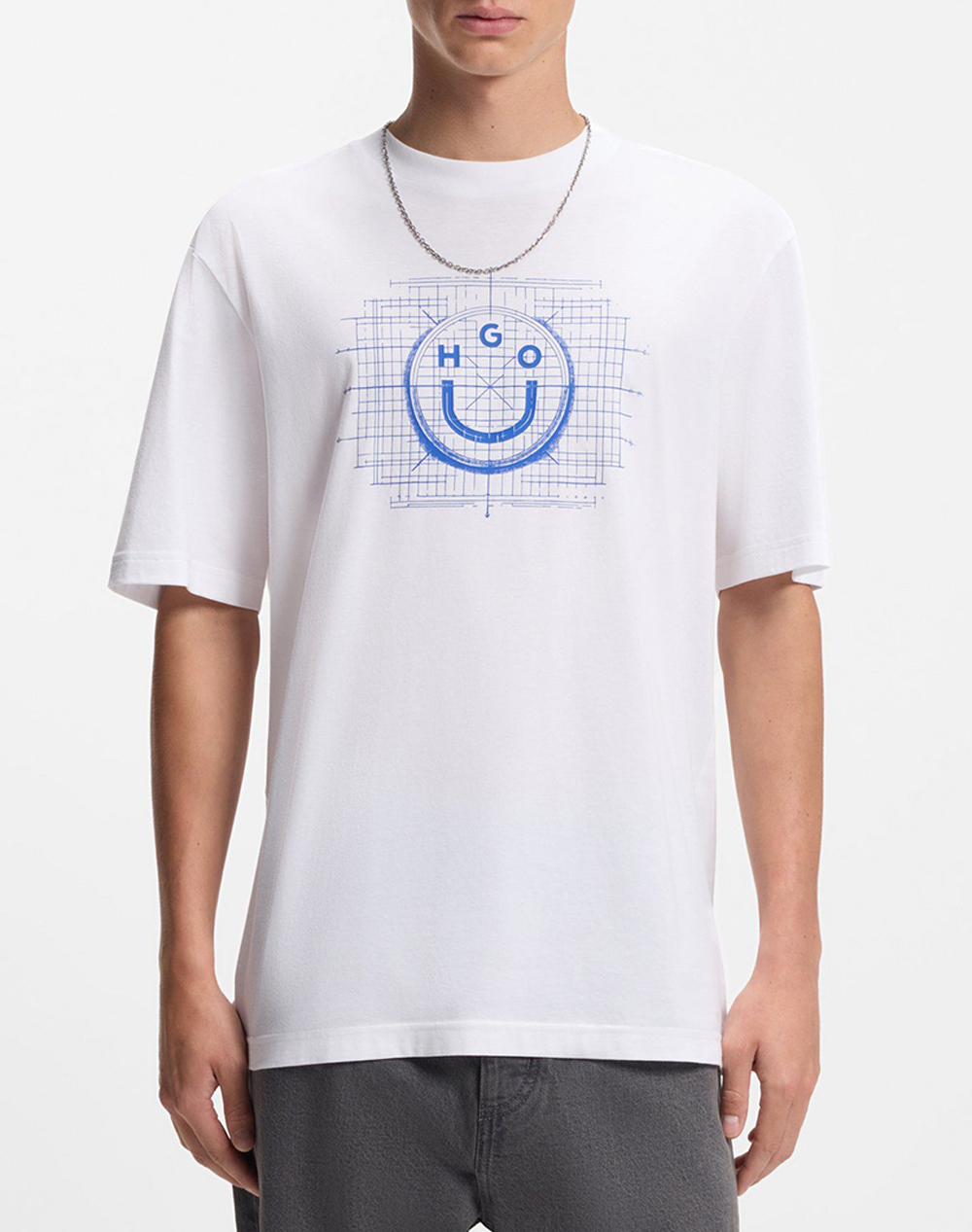 Hugo Namerix 10258299 01 Ανδρας Ρουχα Μπλουζες T Shirt White Βαμβακι 50554350 100
