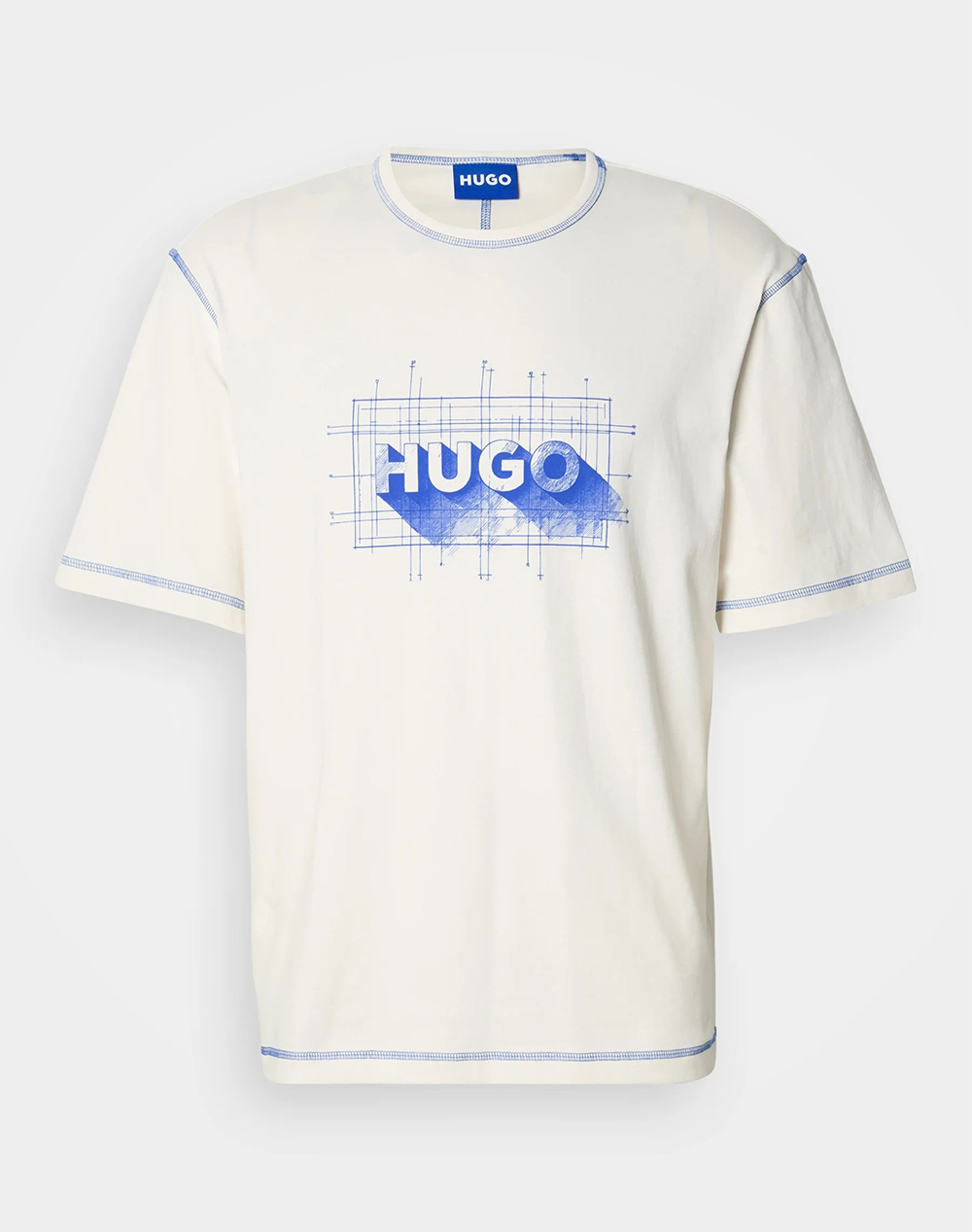 Hugo Nothal 10273257 01 Ανδρας Ρουχα Μπλουζες T Shirt Offwhite Βαμβακι 50553498 121