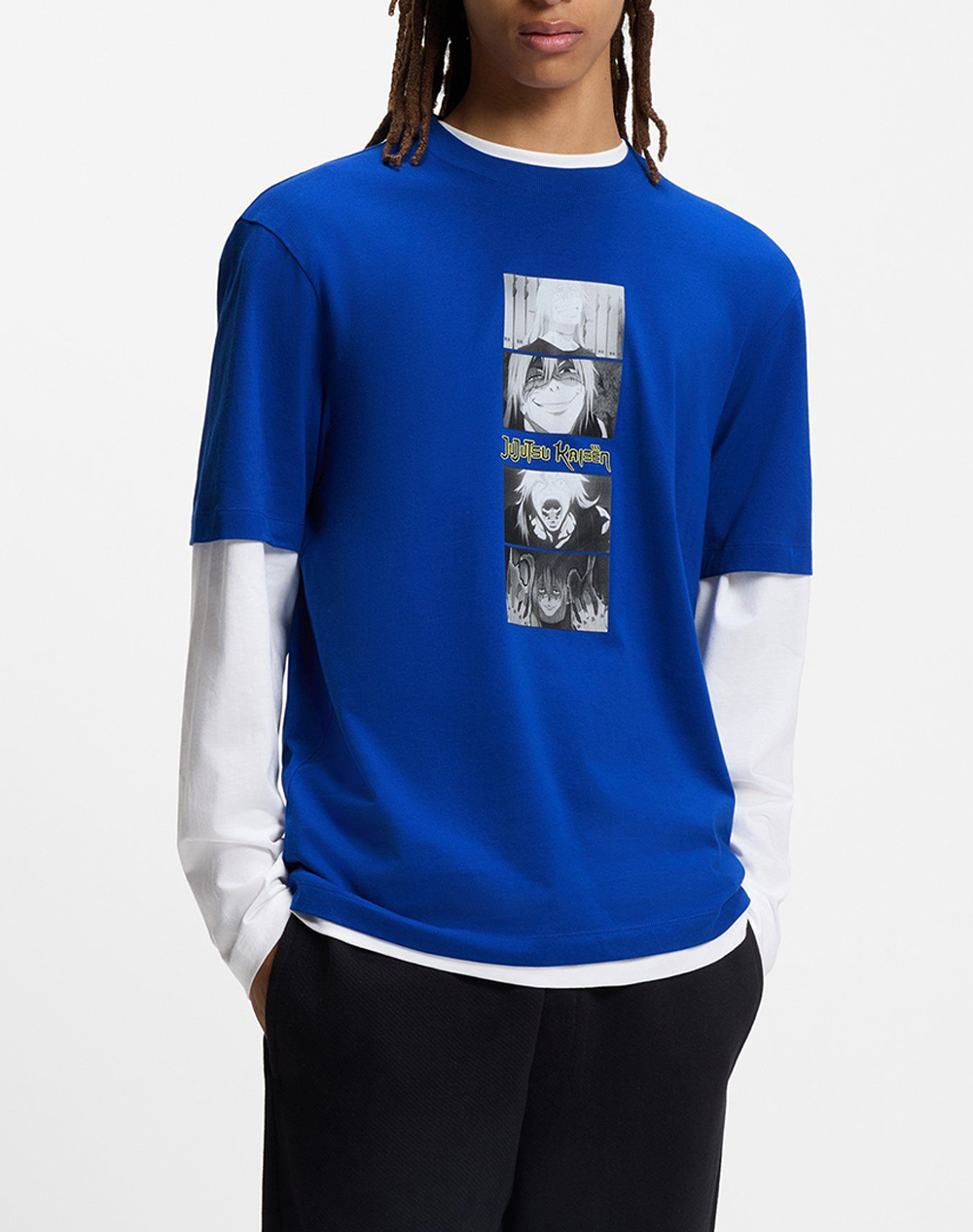 Hugo Nuley_Jjk 10272987 01 Ανδρας Ρουχα Μπλουζες T Shirt Blue Βαμβακι 50554841 493