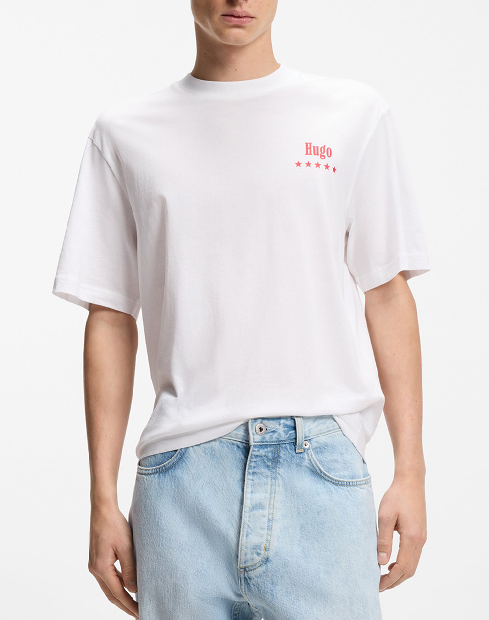 Hugo Nucavo 10258299 01 Ανδρας Ρουχα Μπλουζες T Shirt White Βαμβακι 50560040 100