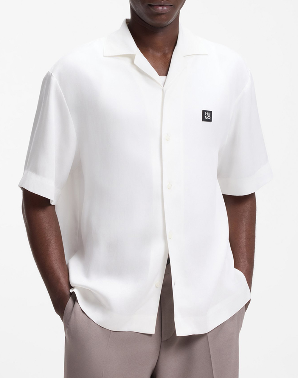 Hugo Espino 10278468 01 Ανδρας Ρουχα Πουκαμισα Offwhite Συνθετικο 50560593 102 - Koolfly