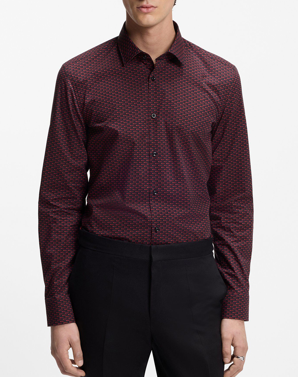 Hugo Kenno 10276900 01 Ανδρας Ρουχα Πουκαμισα Black Βαμβακι 50555318 001