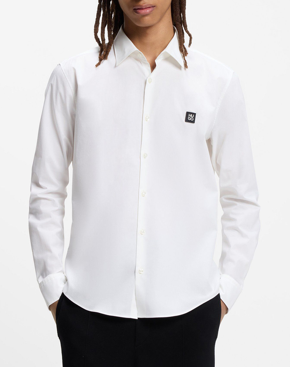 Hugo Ermo 10243670 07 Ανδρας Ρουχα Πουκαμισα Offwhite Βαμβακι,Με Ελασταν 50505315 199 199 - Koolfly