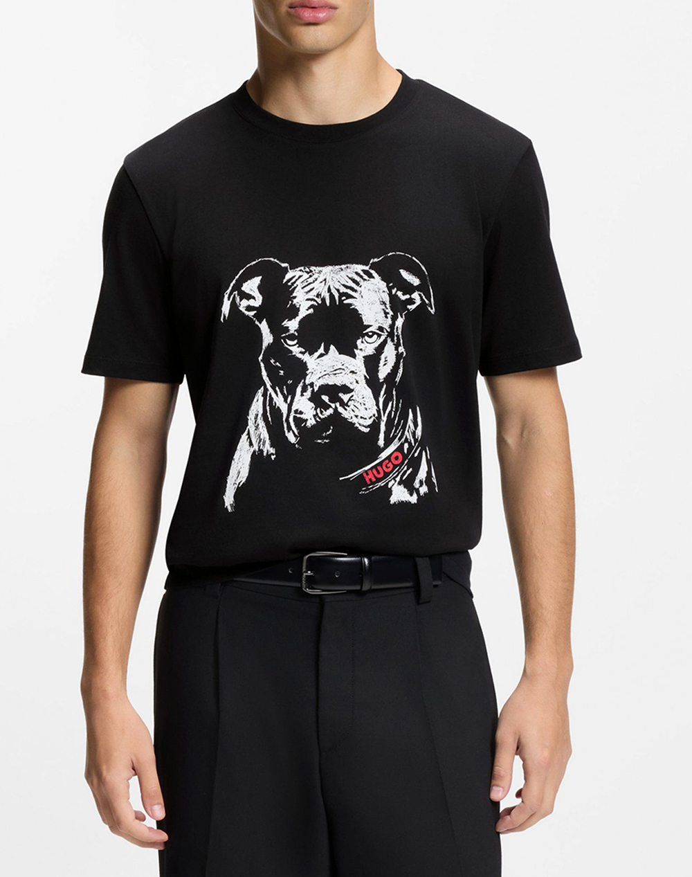 Hugo Dubrox 10258299 01 Ανδρας Ρουχα Μπλουζες T Shirt Black Βαμβακι 50553779 001 - Koolfly
