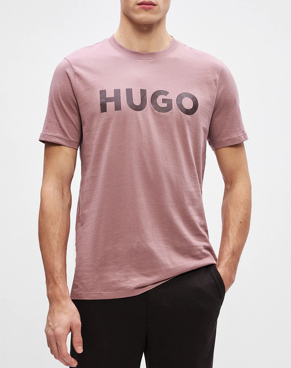 Hugo Dulivio 10229761 01 Ανδρας Ρουχα Μπλουζες T Shirt Deeppink Βαμβακι 50467556 236 236