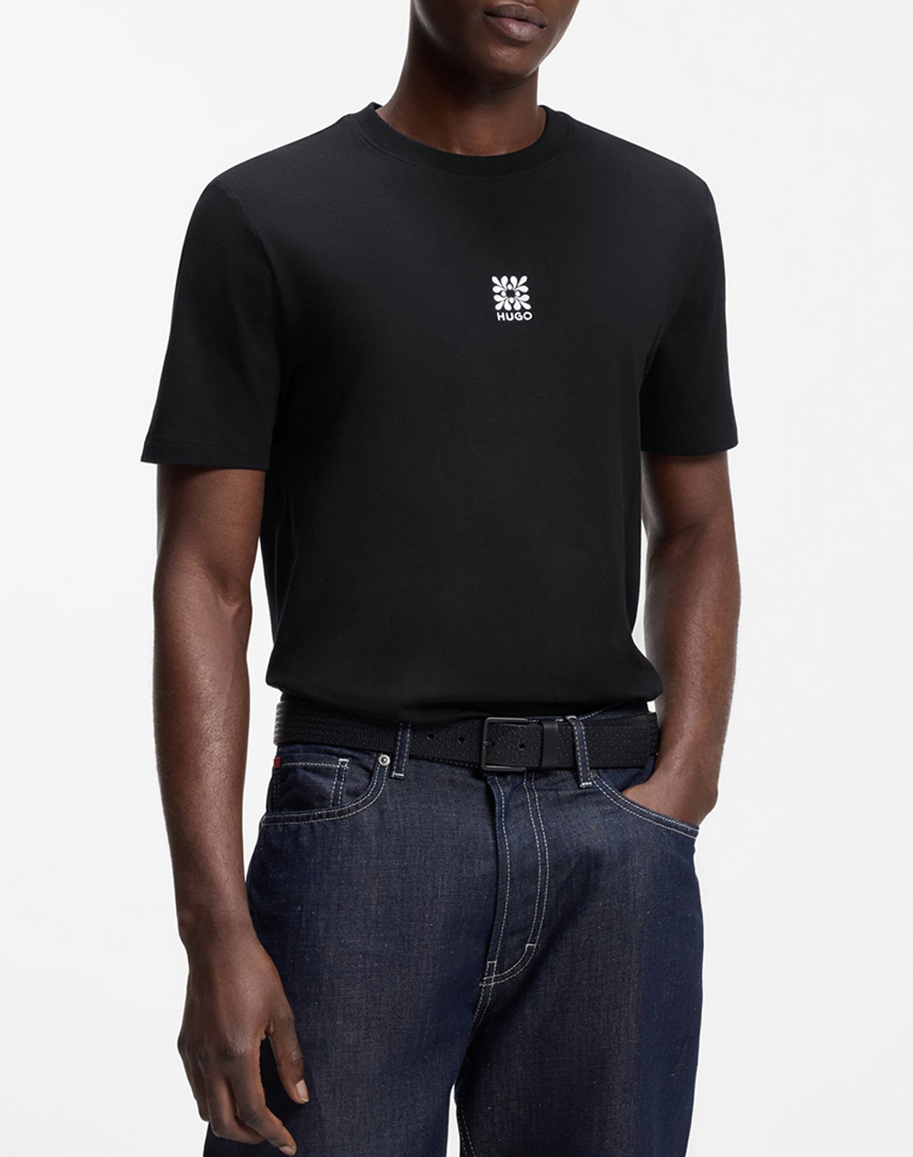 Hugo Darusi 10268404 01 Ανδρας Ρουχα Μπλουζες T Shirt Black Βαμβακι 50561126 001